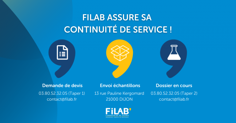 Le Laboratoire FILAB Assure La Continuité De Ses Services - FILAB